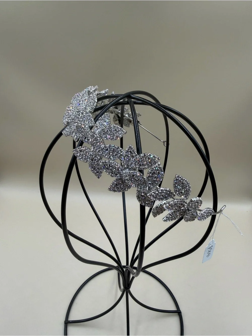 Luxury Silver Crystal Floral Bridal Tiara Headband Wedding Crown